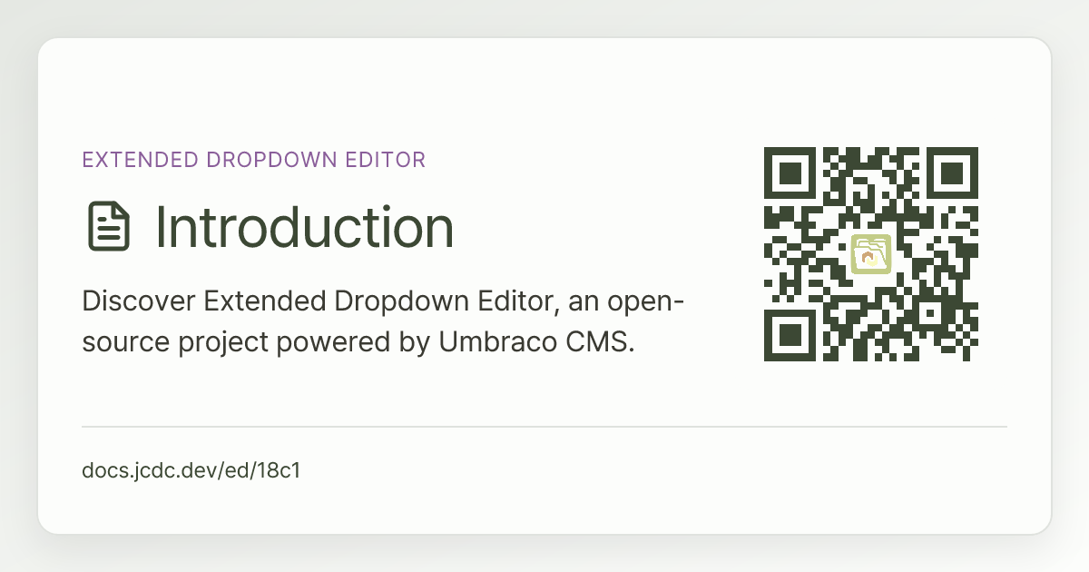 Extended Dropdown Editor | Documentation | Latest