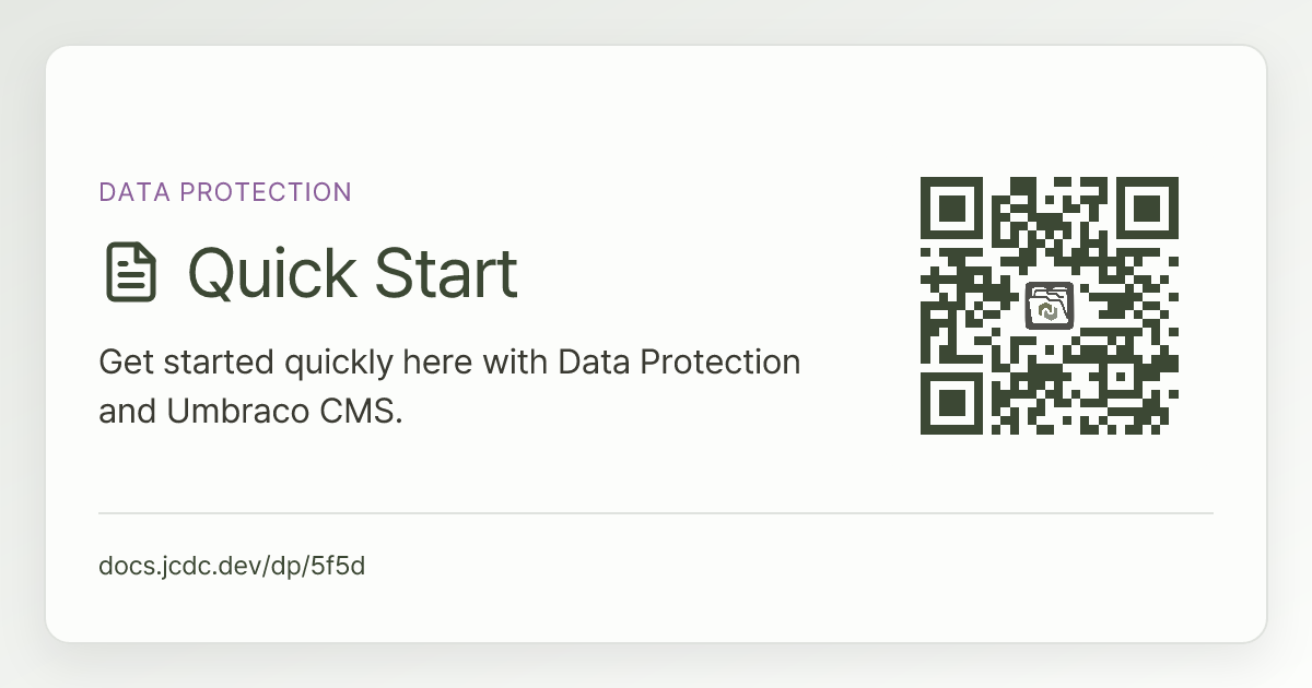 Quick Start | Data Protection | v17