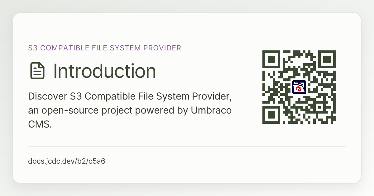 S3 Compatible File System Provider | v16 | Documentation