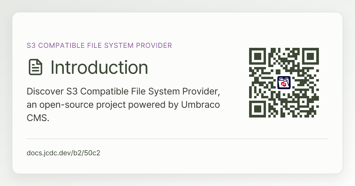 Procider File S3 Compatible File System Provider | v17 | Documentation