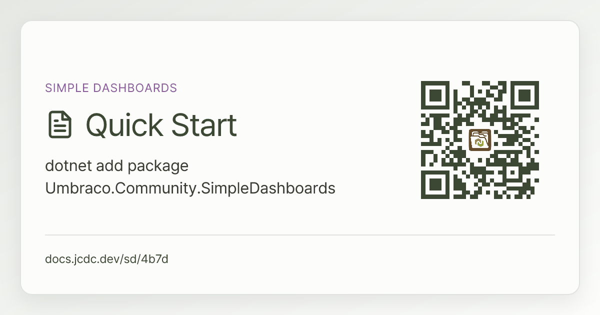 Quick Start | Simple Dashboards | v16