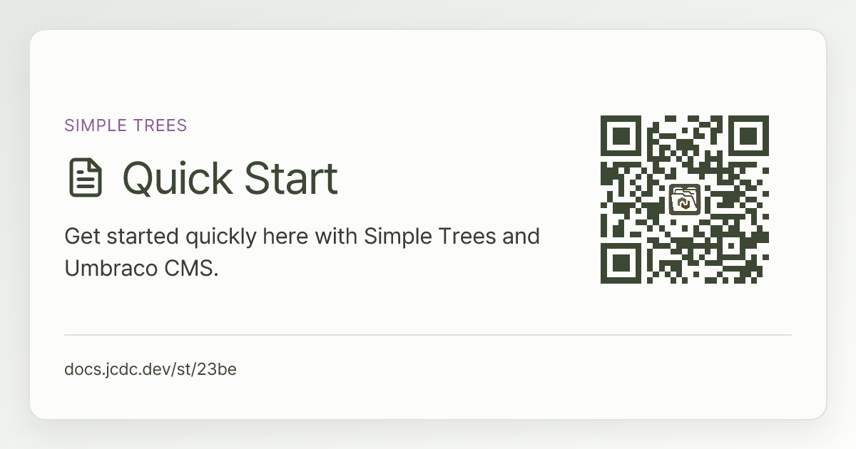 Quick Start | Simple Trees | v16